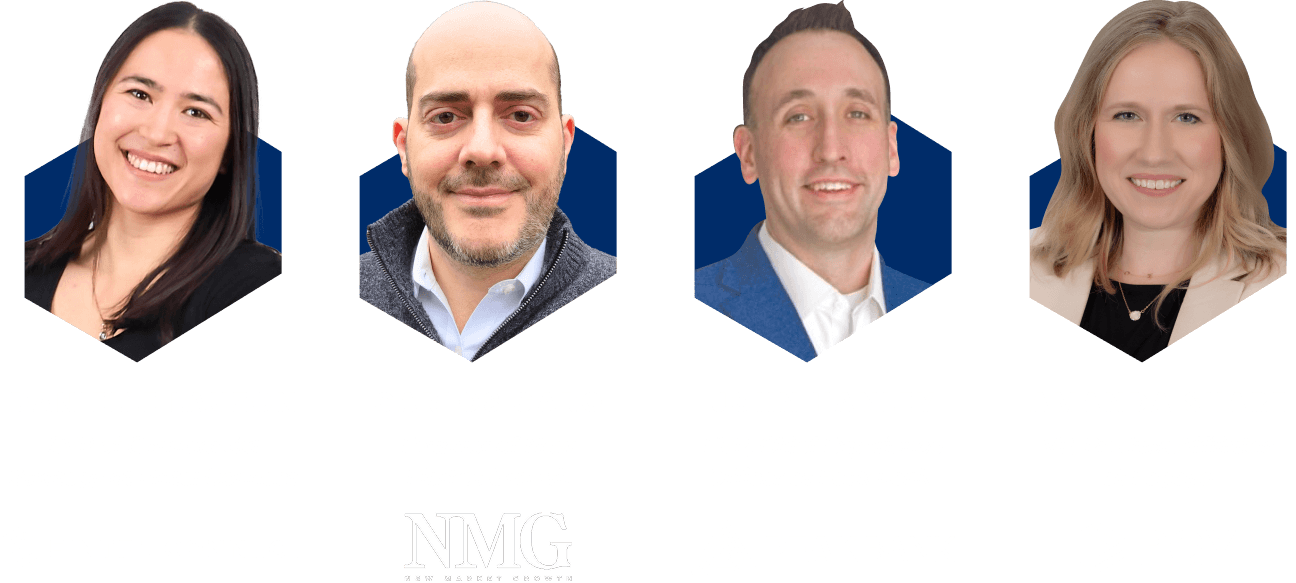 Fintel Connect Webinar speaker lineup featuring Danielle Lauzon, SVP of Commercial Strategy at Fintel Connect, and Carlos Caro, Managing Partner at New Market Growth, and John Hanley, EVP, Chief Experience Officer at Peak Bank